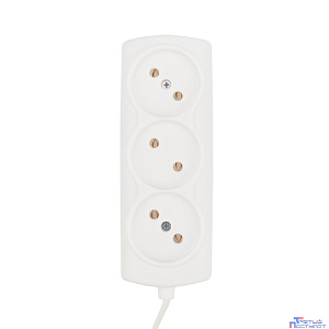 PROconnect (11-7211) Удлинитель STANDARD 3 гнезда, 3м, 2х0,75мм? , б/з, белый