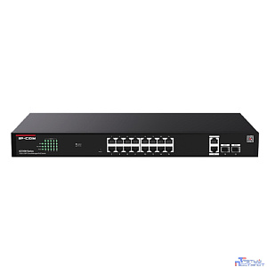 IP-COM G2220P-16-250W Коммутатор управляемый PoE, 18 портов, 18x1 Гбит/с, SFP 2x1 Гбит/с, PoE 16x 30Вт (до 230Вт)
