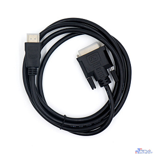 Bion Кабель HDMI - DVI-D 19M/19M, двунаправленный, экран, позолоченные контакты, 1.8 м, черный [BXP-CC-HDMI-DVI-018]