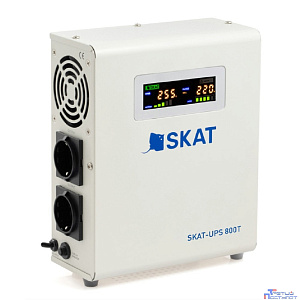 ИБП БАСТИОН SKAT-UPS 800T источник питания Line-Interactive 220В, 800ВА, работает от 1 внешней АКБ (4502)