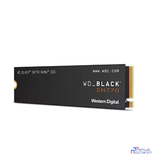 WD SSD Black SN770 NVMe, 2.0TB, M.2(22x80mm), NVMe, PCIe 4.0 x4, 3D TLC, R/W 5150/4850MB/s, IOPs 650 000/800 000, TBW 1200, DWPD 0.3 (12 мес.)
