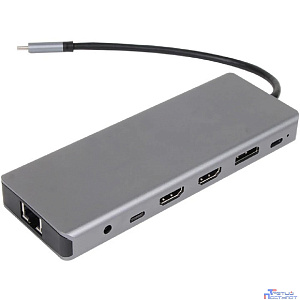 VCOM CU4706 Концентратор TypeC/(2*HDMI+DP)4K*60Hz 3*USB3.0 TC USB2.0 RJ45 SD TF PD audio TC адаптер