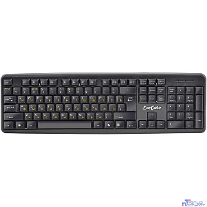 Exegate EX279938RUS Клавиатура Exegate LY-331L2, <USB, шнур 2,2м, черная,  104кл, Enter большой>, Color box