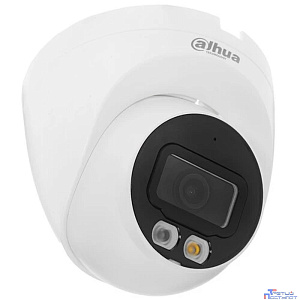DAHUA DH-IPC-HDW2249TP-S-IL-0280B Уличная турельная IP-видеокамера SmartDualLight 2Мп, 1/2.8” CMOS, объектив 2.8мм, видеоаналитика, микрофон, ИК 30м, LED 30м, IP67, металл/пластик