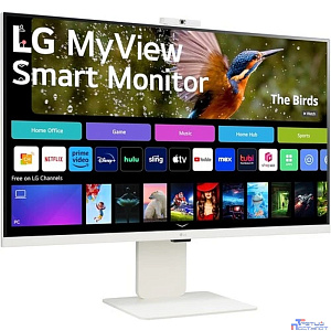 LCD LG 31.5" 32SR85U-W Smart Monitor {IPS 3840x2160 60Hz 5ms 400cd 16:9 178/178 2x5W webcamera USB-C(90W) 2xHDMI USB VESA}