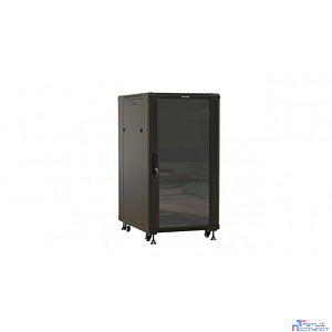 Шкаф коммутационный Hyperline TTBR-2268-AS-RAL9004 напольный,  стеклянная передняя дверь,  22U,  600x1166x800 мм