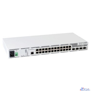 ELTEX MES2300B-24 АС Ethernet-коммутатор 24 порта 10/100/1000BASE-T, 4 порта 10GBASE-R (SFP+)/1000BASE-X (SFP), L3, 100–240 В AC, 12 В DC