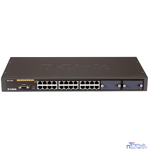 D-Link DES-3026_RFB/A3 Восстановленный управляемый L2 коммутатор, 24x100Base-TX, 2 слота расширения, б/модулей в комплекте