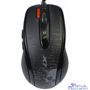 A4Tech Мышь V-Track F5 черный/рисунок оптическая (3000dpi) USB (6but)[647961]