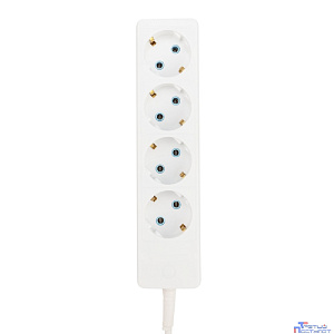 PROconnect (11-7219) Удлинитель 4 гнезда, 3м, 3х0,75мм?, с/з, белый