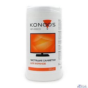 Konoos KBF-100ECO Салфетки для ЖК-экранов в банке, 100 шт.