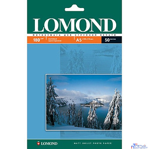 0102068  LOMOND  А5 50л. Матовая фотобумага 180г/м2