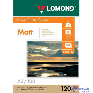Фотобумага Lomond 0102162 A3/120г/м2/100л./белый матовое для струйной печати