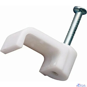 Rexant (07-4205) Крепеж кабеля плоский 5х2 мм, белый (50 шт/уп)