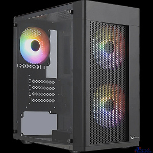 Formula HEXFORM-G-BK-v2  (mATX, стекло, сетка, USB3.0 x1, USB2.0 x2, 3x12cm