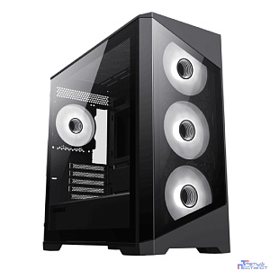 GameMax Корпус Destroyer TGB без БП(mATX, Черн.,USB3.0, Зак.стек., 4*120мм. ARGB , пыл.фильтр)