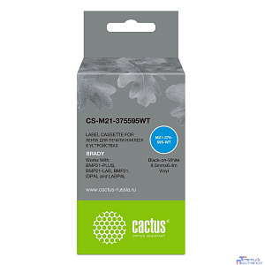 Картридж ленточный Cactus CS-M21-375595WT черный для Brady BMP21-PLUS, BMP21-LAB