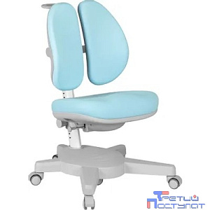 Кресло детское Cactus CS-CHR-3604BL голубой крестов. пластик серый