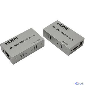 ORIENT VE047, HDMI 4K extender (Tx+Rx), активный удлинитель до 100 м по одной витой паре, HDMI 1.4b, 4K@30Hz/ 1080p@60Hz/3D, HDCP, подключается кабель UTP Cat5e/6, питание от внешних БП 5В/1А, (30161)
