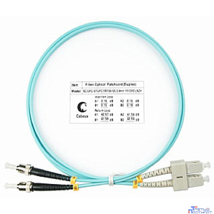 Cabeus FOP-50-SC-ST-1m Шнур оптический duplex SC-ST 50/125 mm OM3 1м LSZH
