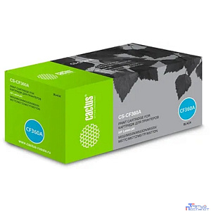 CACTUS CF360A Тонер Картридж CS-CF360A для HP CLJ M552dn/M553dn/M553N/M553x (6000стр.),  черный