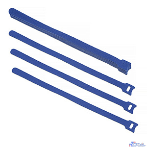 Cabeus CLAMP-310-BL Хомут для кабеля, липучка с мягкой застежкой, 310x14 мм, синий (10 шт.)