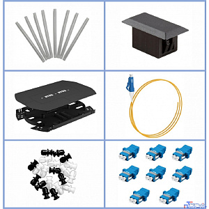 NTSS Кросс NTSS оптический настенный, укомплектованный, 10 портов LC/UPC duplex, 9/125 мкм (планки, сплайс-кассета, пигтейлы, КДЗС, адаптеры) серый RAL 7035 NTSS-WFOB-10-2LC/U-9-SP1.5G1AY