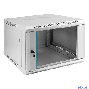 Exegate EX298600RUS Шкаф телекоммуникационный 19" настенный 6U ExeGate EC-WM-6U.600.G.GREY (19”, 6U, 600x600x370mm (ШхГхВ), передняя дверь закаленное стекло, съемные боковые панели, пыле- и влагозащит