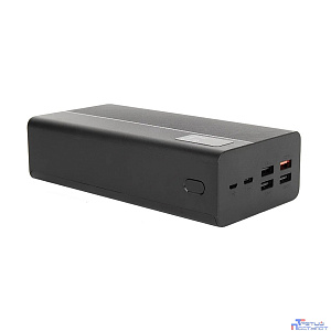 Perfeo Powerbank MOUNTAINS 40000 mAh/LED дисплей/PD + QC 3.0/Type-C/4 USB/Выход: 3A, max 22.5W/Black (PF_D0144)