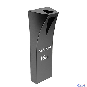 Maxvi USB Drive 16GB MK2 dark grey, монолит, металл, USB 2.0 FD16GBUSB20C10MK2