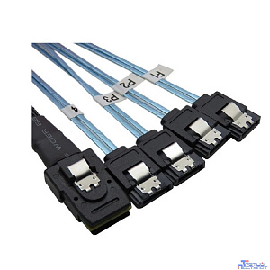 Supermicro CBL-SAST-1295LP-100 Интерфейсный кабель SlimlineLP x4 (STR) to 4x SATA (STR),75/75/90/90/75CM,10
