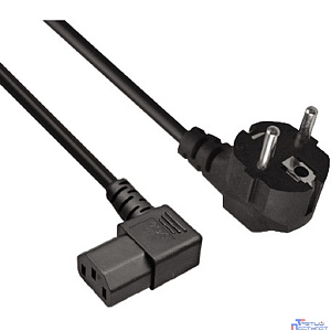 Exegate EX297777RUS Кабель питания OfficePC PC-1,8 450W (Евровилка Schuko ->C13 угловой, черный, 1.8м)