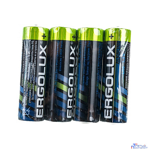 Ergolux Alkaline SR4 LR6  (LR6 SR4, батарейка,1.5В) (4 шт. в уп-ке)