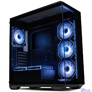 Корпус XASTRA Q600 6ARGB-C10-UC Black ATX/Aquarium/Screewless/6x120mm ARGB PWM FM fans/Argb+PWM HUB 10port/ Type-C / Q600-6FM12A-C10-UC