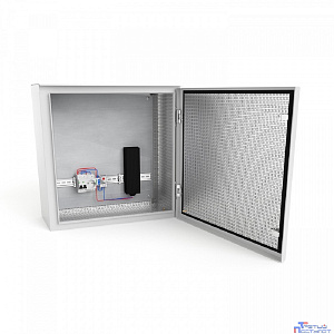 NTSS Шкаф настенный климатический NTSS WT 18U (ШхВхГ) 600x970x500 мм, 4 профиля 19, с обогревом 150W, IP55, серый RAL 7035 NTSS-WT18U6050H150IP55