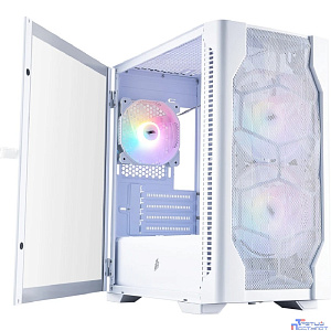 1STPLAYER Корпус DK D4-M FRGB White / mATX / 2x140mm & 1x120mm FRGB fans / D4-M-WH-2F1P-W-1F1-W