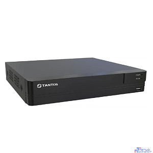 Видеорегистратор Tantos TSr-NV04155P сетевой 4 канальный для IP камер со встроенным 4 портовым PoE коммутатором.