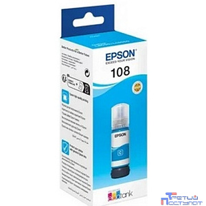 EPSON C13T09C24A Картридж 108 EcoTank Ink для Epson L8050/L18050, Cyan 70ml