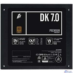 1STPLAYER Блок питания DK PREMIUM 700W / ATX 2.4, APFC, 80 PLUS BRONZE, 120mm fan / PS-700AX