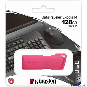 Kingston USB Drive 128GB USB 3.2 DT Exodia M DTXM - NEON (PINK)