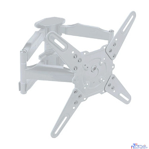 Kromax ATLANTIS-45 white, Кр. стал. наст. для TV 22"-65", max 45 кг, 5 ст св., нак. +5°-15°, пов. 160°, от ст. 55-470 мм, max VESA 400x400 мм