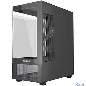 Powercase Корпус Vision Micro M2, Tempered Glass, чёрный, mATX  (CVMBM2-L0)