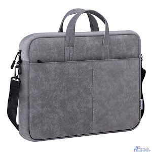 Defender Сумка для ноутбука Solid  15.6" PU кожа, серый, карман (26088)