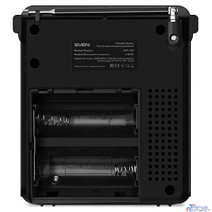 SVEN SRP-355, черный, радиоприемник (мощность 3 Вт (RMS), FM/AM/SW, USB, SD/microSD, фонарь, встроенный аккумулятор)