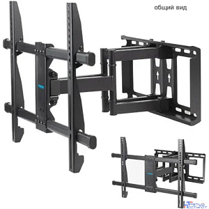 Kromax GALACTIC-57 черный 32"-75" макс.60кг настенный поворотно-выдвижной и наклонный