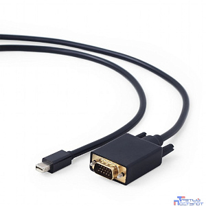 Cablexpert Кабель mDP-VGA, 20M/15M, 1.8м, черный, позол.разъемы, пакет (CC-mDPM-VGAM-6)