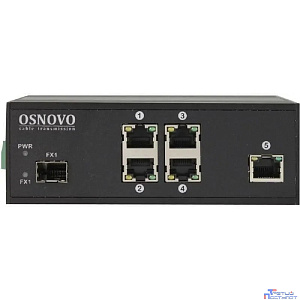 SW-40501/IC Промышленный PoE коммутатор Fast Ethernet на 6 портов.