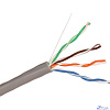Exegate EX256748RUS Кабель UTP 4 пары кат.5e Exegate бескислородная медь,24AWG, FLUKE® test pass, бухта 305м, серый, PVC