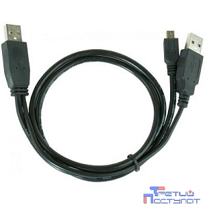 Gembird/Cablexpert CCP-USB22-AM5P-3 USB 2.0 Pro Кабель , 2xAM/miniBM 5P, 0.9м, экран, черный