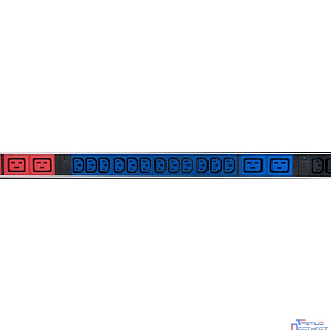 REM Верт блок розеток Rem-3x16, 3 фазы 16A, инд, 36 C13, 6 C19, 1420 мм, вх IEC 309, шнур 3 м